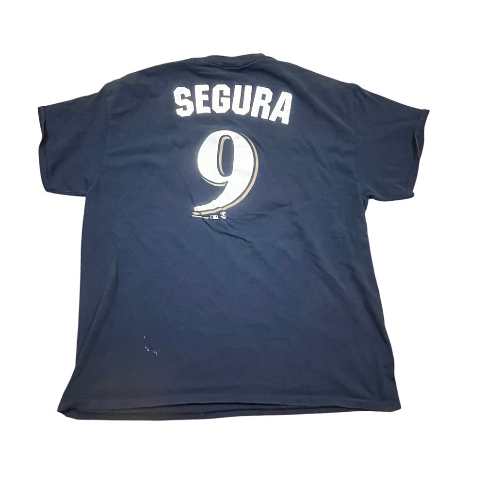 Milwaukee Brewers Jean Segura 9 Shirt‎ Men XL MLB Baseball Graphic Tee Navy